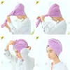 Touca Seca Cabelo Absorvente Cor Sólida Estilo Coreano Toalha Seca Cabelo Absorvente Secagem Rápida Outono e Inverno Banheiro Feminino Toalha Seca Cabelo Espessada Touca Seca para Banho
