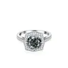 Comercio electrónico transfronterizo popular anillo de plata s925 starlight 1 quilate red de influencers no se decolora temperamento Mossan para mujer