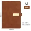 Set de Regalo de Cuaderno A5 con Logo Personalizado para Regalos de Oficina Empresarial, Cuero Suave Engrosado, Diseño de Alta Calidad y Cuaderno con Cierre de Hebilla