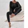 Roupas Europeias e Americanas Novo Aliexpress Amazon 2025 Mais Vendido Conjunto Casual da Moda de Cor Pura de Duas Peças com Cinto