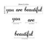 PH-QT1110 Amazon adesivos criativos com nomes em inglês decoração superfície do banheiro adesivos de parede para sala de estar
