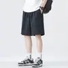 Pantalones cortos de punto para hombre, estilo deportivo sencillo, nuevos de verano 2026, con cordón, pantalones cortos casuales, pantalones deportivos para hombre, venta al por mayor