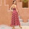 Amazon Europa y América Exportación Transfronteriza Comercio Exterior Falda Floral Francesa Vestido Largo de Algodón con Volantes Irregular