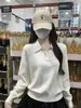 Suéter de punto suave con cuello tipo polo abotonado estilo coreano para mujer, primavera y otoño, camisa base casual holgada de manga larga, top elegante