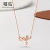 Xi Gu D0635 Colar Gatinho Planeta de Prata S925 Original Novo Temperamento Design de Nicho Corrente para Clavícula com Zircônia