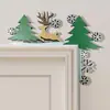 Decoraciones de esquina de puerta de Navidad nuevas transfronterizas, tiras decorativas para el hogar, adornos de marco de puerta de Papá Noel, nuevas figuras de muñeco de nieve