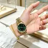 Novo Modelo de Relógio da Imperatriz Viúva, Relógio Feminino Azul Gelo Triturado Saturno, Relógio Feminino Verde Menta Fruta do Dragão com Pulseira de Aço Cravejada de Diamantes, Disponível para Dropshipping