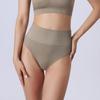 Tanga de algodón con entrepierna sin costuras, transpirable, de cintura alta, color liso, de AliExpress, para mujer.
