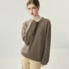 Rara y lujosa mezcla de cachemir - Suéter de punto Kangbao 75% cachemir + 25% seda de morera para mujer, corte holgado y relajado, perfecto como capa base