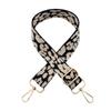 Nova bolsa de ombro larga com leopardo jacquard colorido de 3,8 cm, acessórios, alça transversal, alça longa distinta, borda cruzada