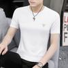 Camiseta de Algodón Modal de Cuello Redondo para Jóvenes para Hombre Verano Nueva Casual Secado Rápido Marca de Moda Delgada de Moda Manga Corta Hombre