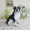 Juguete para Perro Bulldog Francés Modelo de Bulldog Francés de Resina Decoración del Hogar Figura de Perro Regalo Navidad