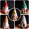 Novo Molde de Gnomo de Natal Boneco Anão de Natal Estatueta Papai Noel Vela Molde de Silicone