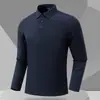 2025 Nueva Camisa Polo Clásica de Manga Larga para Otoño e Invierno con Solapa, Apertura de Botones, Diseño Cómodo y Versátil, Corte Ligeramente Amplio