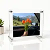 Porta-Retrato Acrílico Espessado com Parafusos, Display Transparente Dupla Face, Placa de Mesa 7 polegadas, Suporte Criativo Personalizado para Fotos