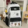 Estilo Coreano Dulce Estrella Dopamina Bolsa para Dolor Alto Aspecto Bloque de Color Estudiantes de Primaria Grados 3-5 Juego de Dos Piezas Mochila