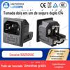 Tomada de Corrente AC Dupla Segurança Duas em Uma para Parafuso Lanzmfg Lz-14-F8