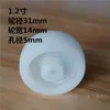 Rodízios de PP Branco, Polia de Roda Única de Nylon, Acessórios de Roda Direcional Universal, Rodas Pequenas de 25mm 1/2/ 3polegadas Rodas para Móveis