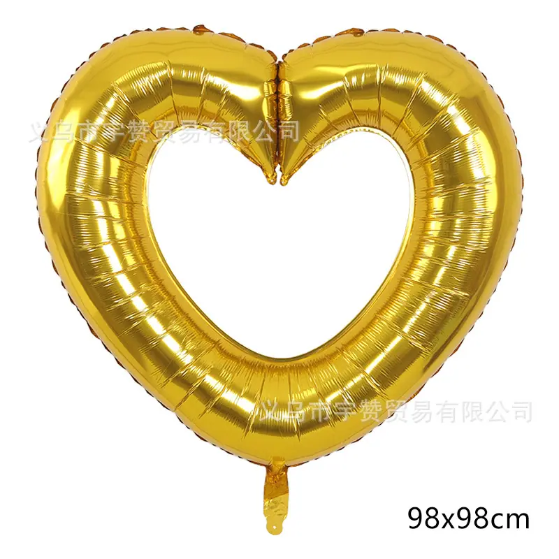40寸镂空心形 金色