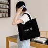 Saco de lona de grande capacidade Nova Moda Viajante Saco de compras Ins Bolsa de ombro portátil Estudante Figura imprimível