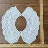 Algodão Branco Bordado Gola Grande Renda Acessórios DIY Feito à Mão Gola Redonda Gola de Boneca Gola Reversível