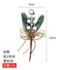 Decoraciones navideñas, agujas de pino artificiales, bayas rojas, accesorios para guirnaldas de árbol de Navidad, accesorios para flores de Navidad, transfronterizo