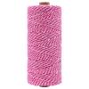 Corda de algodão bicolor de 3 mm, 100 m, cor DIY, tecida à mão, decorativa, corda de algodão bicolor, corda de encadernação