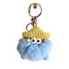 Peluche de Bola de Carbón Pequeña de Piel de Conejo Rex Real Colgante de Elfo Llavero de Coche Adorno Muñeca Montada en Coche Estilo Lindo Hecho a Mano