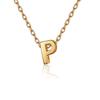Nuevo Collar de Letra Simple Elegante y Elegante Combinable Cadena Clavicular Inicial de 26 Letras