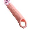 Condón de Silicona para Pene Ensanchado y Alargado Condón Artificial de Cristal Condón Sexy Diente de Lobo Juguetes para Parejas Suministros de Condón con Bloqueo de Semen