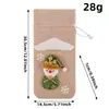 Linhagem de Natal Transfronteiriça Boneco de Velho Capa para Garrafa de Vinho Hotel de Férias Mesa Desenho Animado Tridimensional Cordão Bolsa de Vinho Decoração