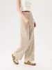 Pantalones de chándal de invierno nuevos para mujer, estilo coreano, tejido grueso, rayas verticales, cómodos, cálidos, holgados, versátiles, casuales, pantalones rectos