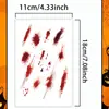 Combinação de Adesivos de Tatuagem com Elementos de Terror de Halloween Transfronteiriços, Maquiagem Assustadora e Engraçada, Estilo Atmosférico Cos Halloween