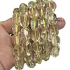 Pulsera de Citrino de Limón Natural Asimétrica Cubo de Azúcar Frijol Facetada Círculo Único Pulsera DIY Collar para Clavícula Cuentas Sueltas Accesorios Cuentas