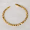 Moda Europea y Americana Color Dopamina Diseño Redondo con Abalorio Incrustado Lujo Ligero Exquisito Pulsera para Hombre de Acero de Titanio 316 con Circonita