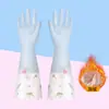 Guantes de Lavar Platos de Gelatina para Mujer Duraderos Trabajo de Cocina Tareas del Hogar Limpieza Goma Fina Cepillo Lavar Ropa Impermeable Verano