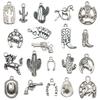 Amazon Accesorios para Joyería Hecha a Mano DIY Colgante de Aleación con Forma de Herradura Sombrero Cactus Pulsera de Cowboy Occidental Colgante