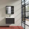 Venta al por mayor de fábrica Nuevo Gabinete de Baño Aleación de Aluminio Moderno Simple Personalidad Lavabo Integrado Lavabo de Baño