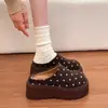 Sapatos Birkenstock de sola grossa para mulheres, vestuário outdoor, novidade outono e inverno 2026, chinelos de algodão com forro de veludo e pele, sola plataforma, bico fechado, meio chinelos, mais vendidos