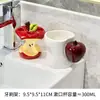Estante de Almacenamiento para Cepillo de Dientes Eléctrico de Cerámica Apple Lavabo del Baño Tocador Pasta de Dientes Base para Cepillo de Dientes Flor de Seda