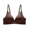 Ropa Interior Satinada de Alta Gama sin Costuras para Mujer, Soporte Suave, Estilo Delgado, Levanta los Lados del Busto, Previene la Flacidez, Sin Aro de Acero, Sujetador para Mujer