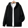 Cardigan masculino com bolso com zíper, com capuz, estilo inverno, plus size, com veludo coral, moletom, jaqueta quente, roupas masculinas plus size de algodão Descente