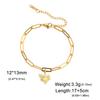 Ventas calientes transfronterizas en diciembre, material 304, chapado en oro de 18k, no se decolora, joyería para mujer, pulsera de acero inoxidable