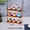 Soporte de Exhibición de Postres Hotel Buffet Descanso para el Té Chino Comida Fría Soporte para Pasteles Soporte de Exhibición Madera Soporte para Snacks de la Hora del Té
