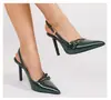 Nuevos Zapatos de Tacón de Aguja Elegantes Casuales de Charol con Punta Fina y Tira Trasera Baja, Zapatos de Tacón Alto Versátiles