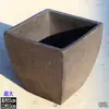 Vasos de Cerâmica para Horta sem Esmalte, Vasos Extra Grandes para Plantio de Árvores em Varandas, Caixas Quadradas de Cerâmica Escovada para Plantio de Vegetais