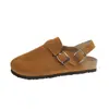Novedad Verano 2026 Moda Estilo Birkenstock Punta Abierta Suela Gruesa Antideslizante Correa con Hebilla Casual Sandalias de Pareja Chanclas para Mujer