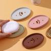 Jabonera Multifuncional para el Hogar Simple de Silicona Creativa para Hogar Cocina Baño Inodoro Jabonera con Drenaje con Cepillo