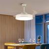 Lámpara de Ventilador Invisible para Comedor, Sala de Estar, Dormitorio, Lámpara de Ventilador de Techo, Ventilador Doméstico Inteligente de Frecuencia Variable con Viento Fuerte con Lámpara de Araña Integrada