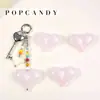 Acrílico Coração Grande Coração de Pêssego Acessórios DIY Bolsa Pendurada Corrente de Celular Material Pulseira de Miçangas Feita à Mão Chaveiro Miçangas
